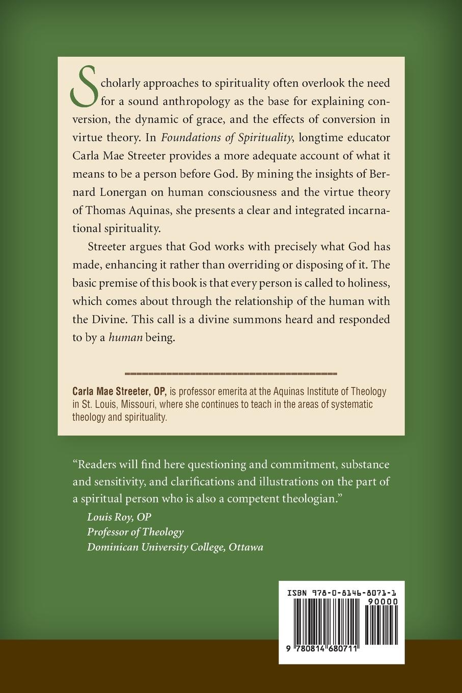 Rückseitencover Foundations of Spirituality