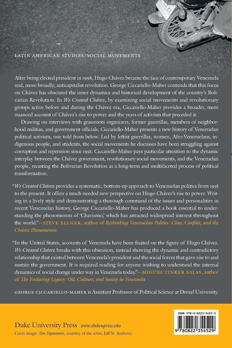 Rückseitencover We Created Chávez