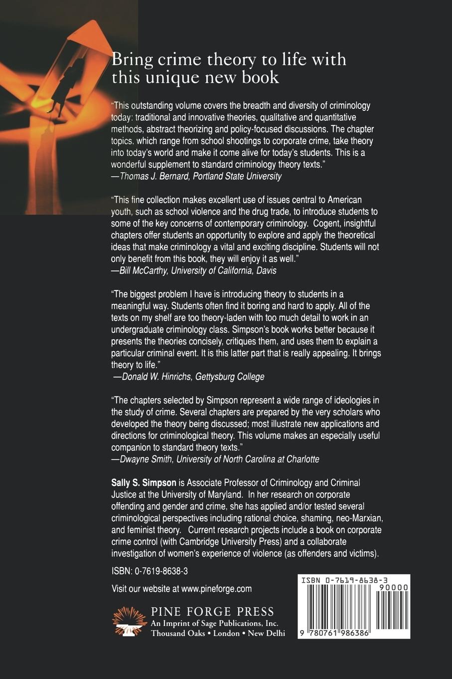 Rückseitencover Of Crime and Criminality