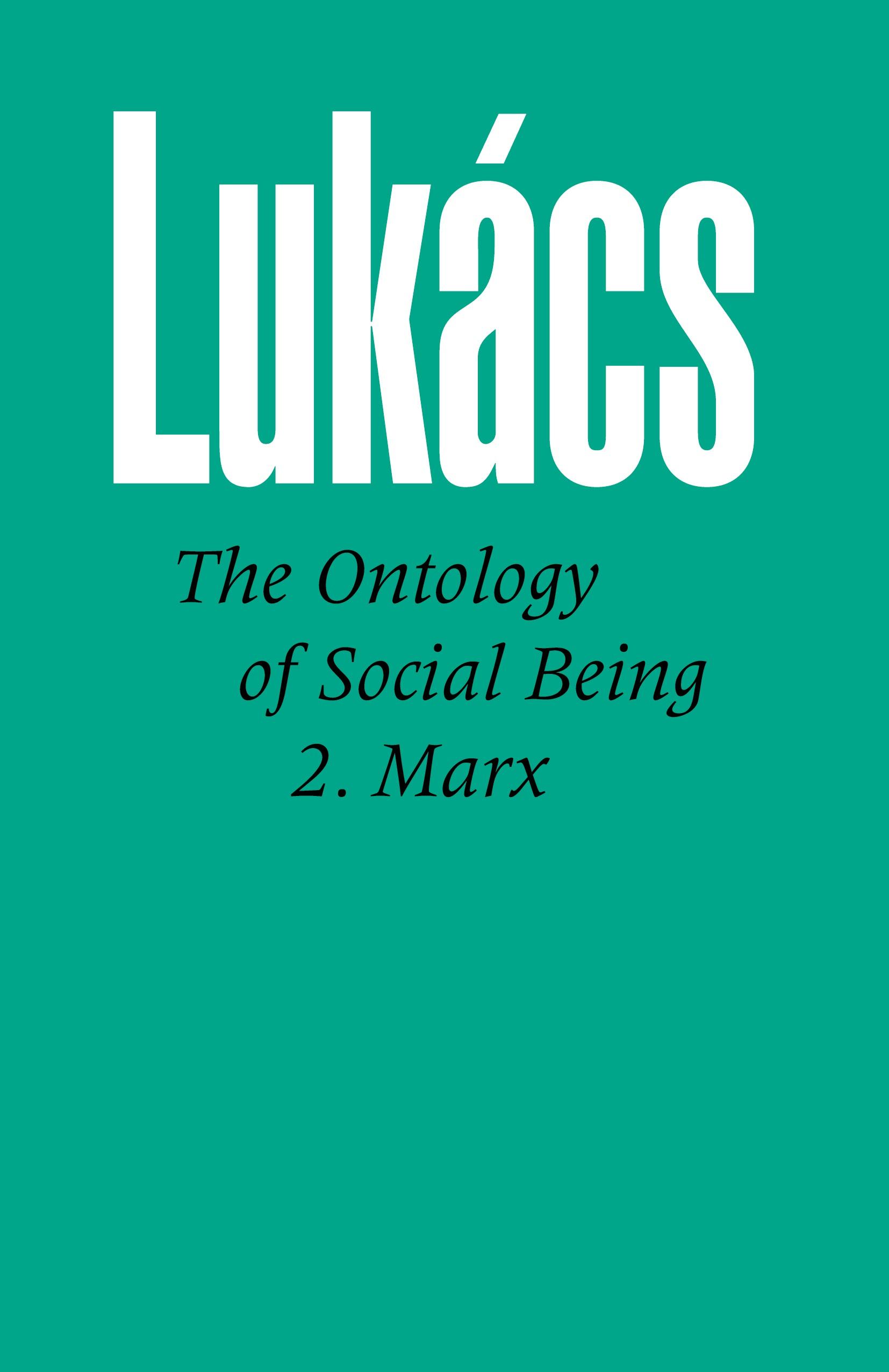Vorderes Coverbild Ontology of Social Being, Volume 2 Marx