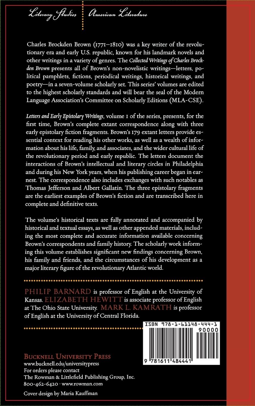 Rückseitencover Collected Writings of Charles Brockden Brown