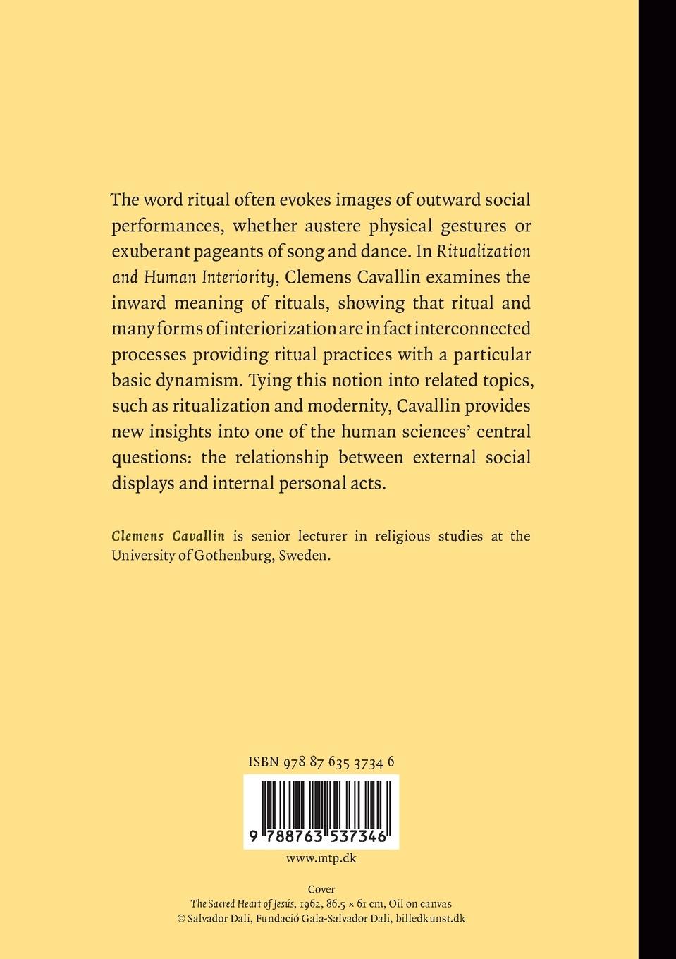 Rückseitencover Ritualization and Human Interiority