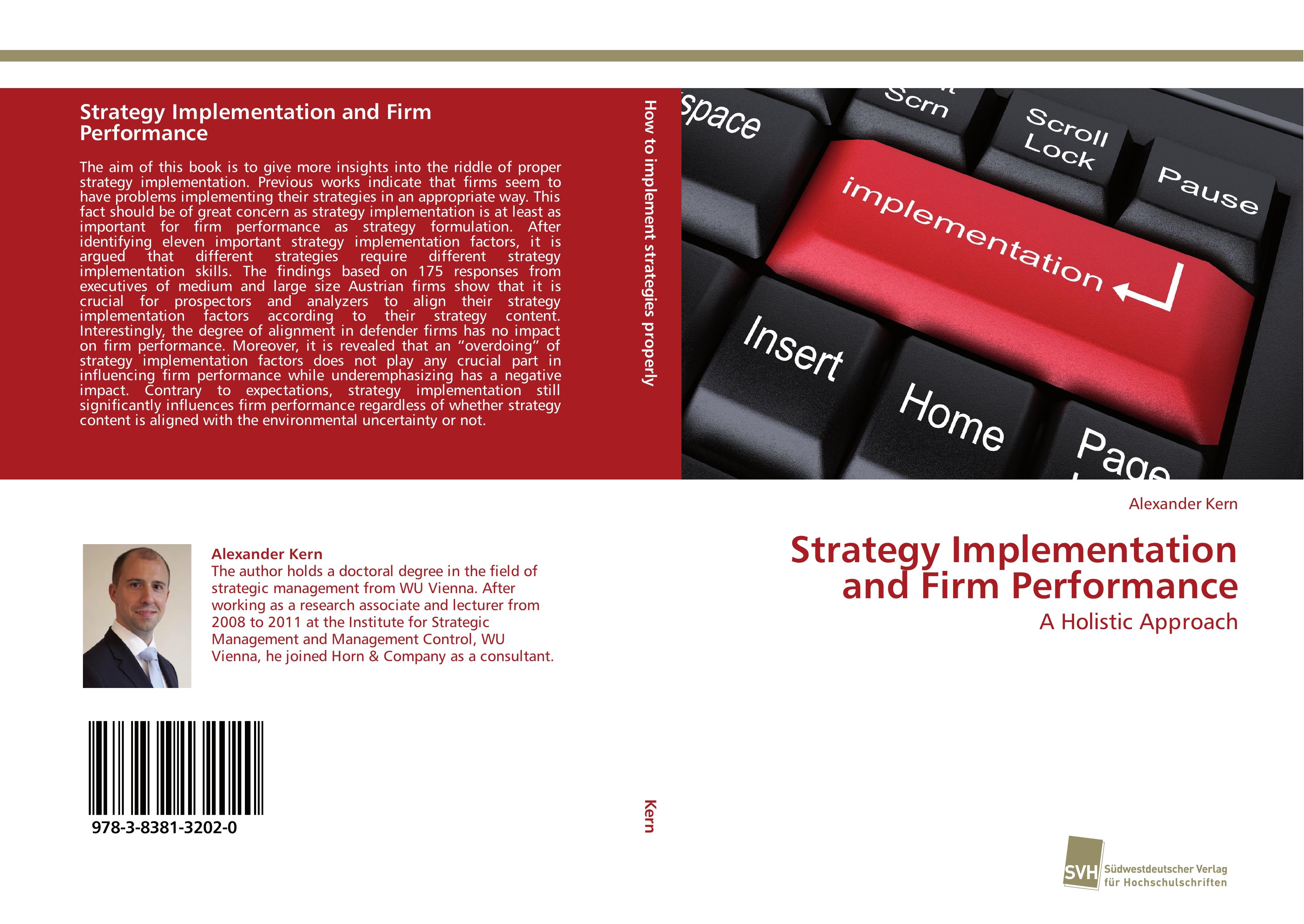 Vorderes Coverbild Strategy Implementation and Firm Performance