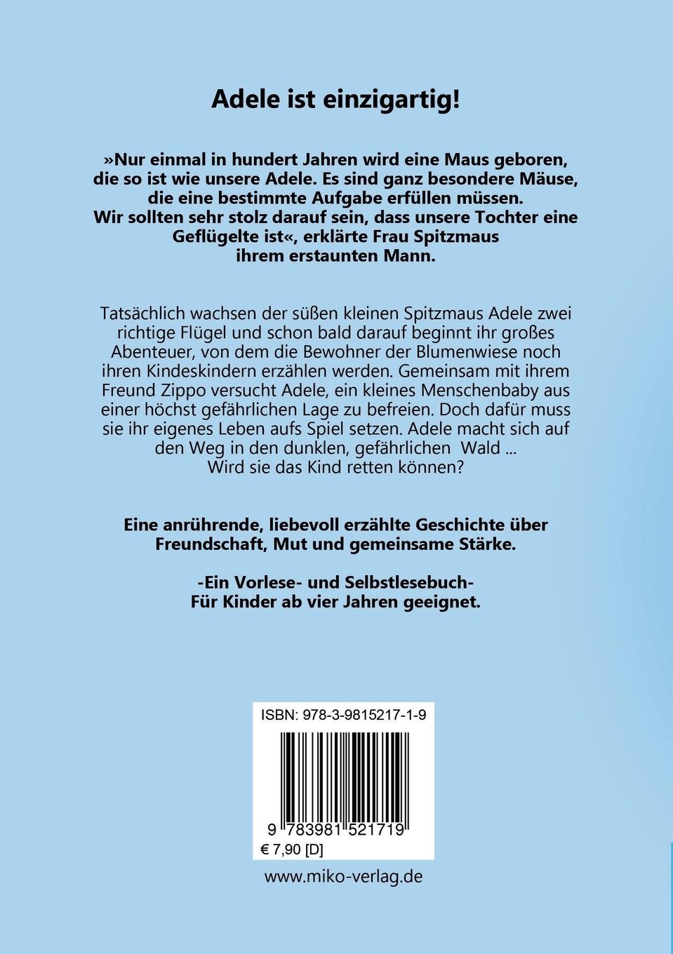 Rückseitencover Adele, die fliegende Spitzmaus