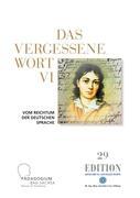 Vorderes Coverbild Das vergessene Wort VI
