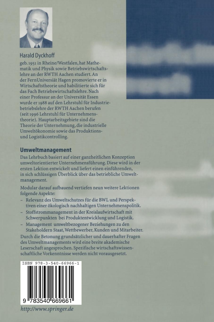 Rückseitencover Umweltmanagement