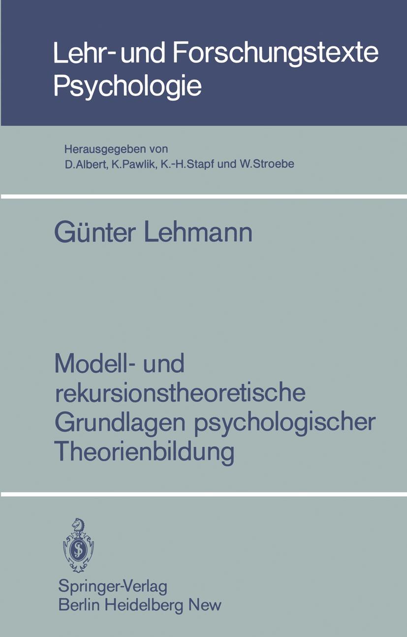 Vorderes Coverbild Modell- und rekursionstheoretische Grundlagen psychologischer Theorienbildung