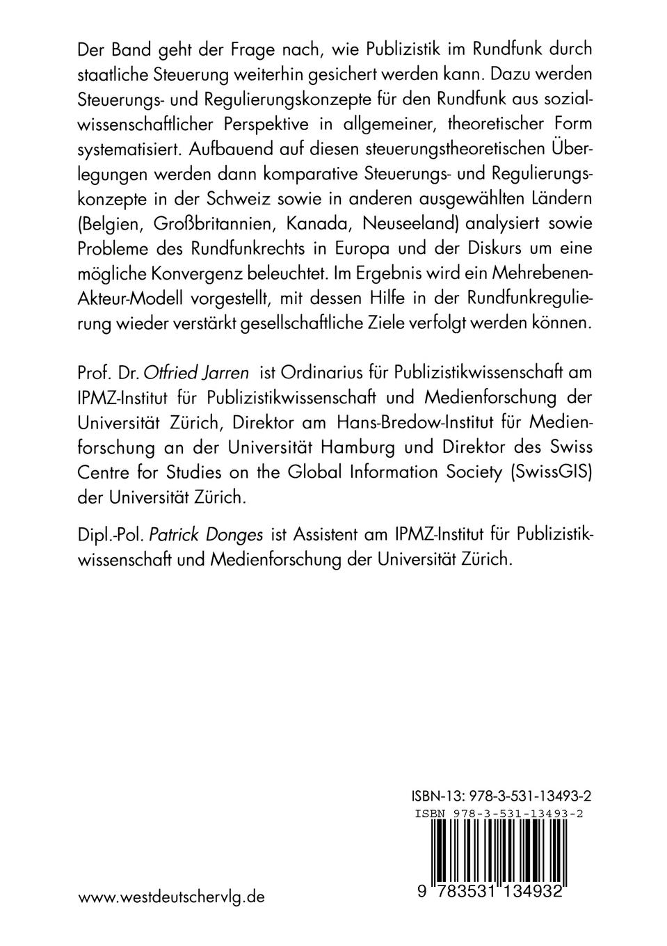 Rückseitencover Medienregulierung durch die Gesellschaft?