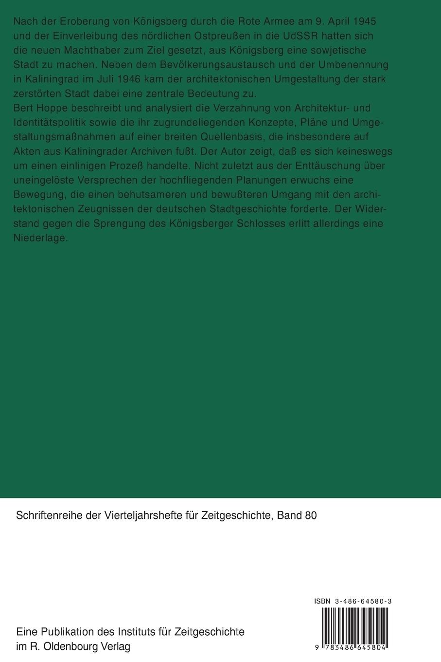 Rückseitencover Auf den Trümmern von Königsberg