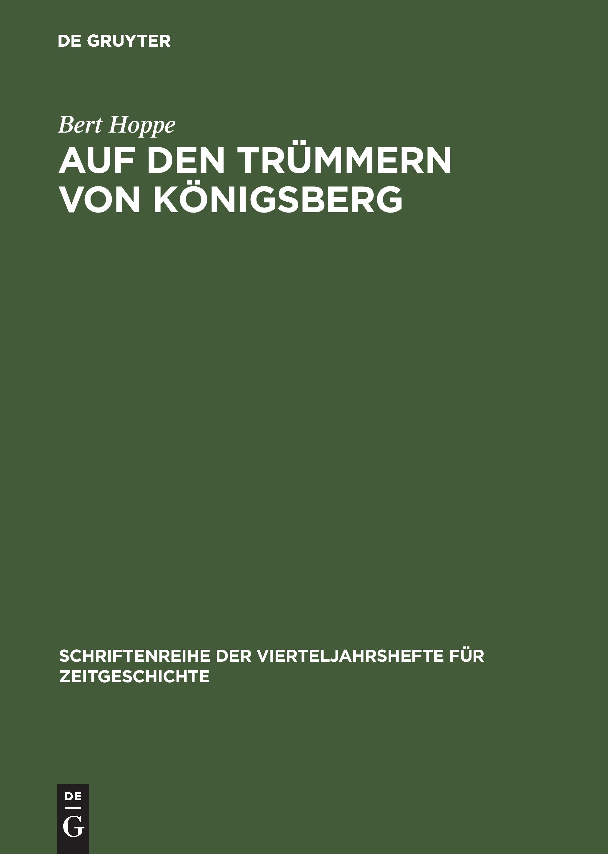 Vorderes Coverbild Auf den Trümmern von Königsberg
