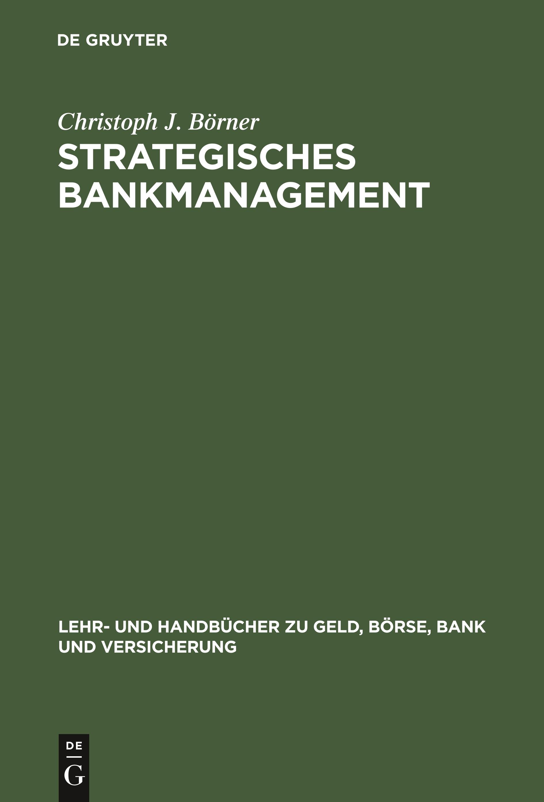 Vorderes Coverbild Strategisches Bankmanagement
