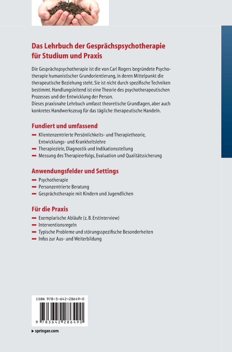 Rückseitencover Gesprächspsychotherapie