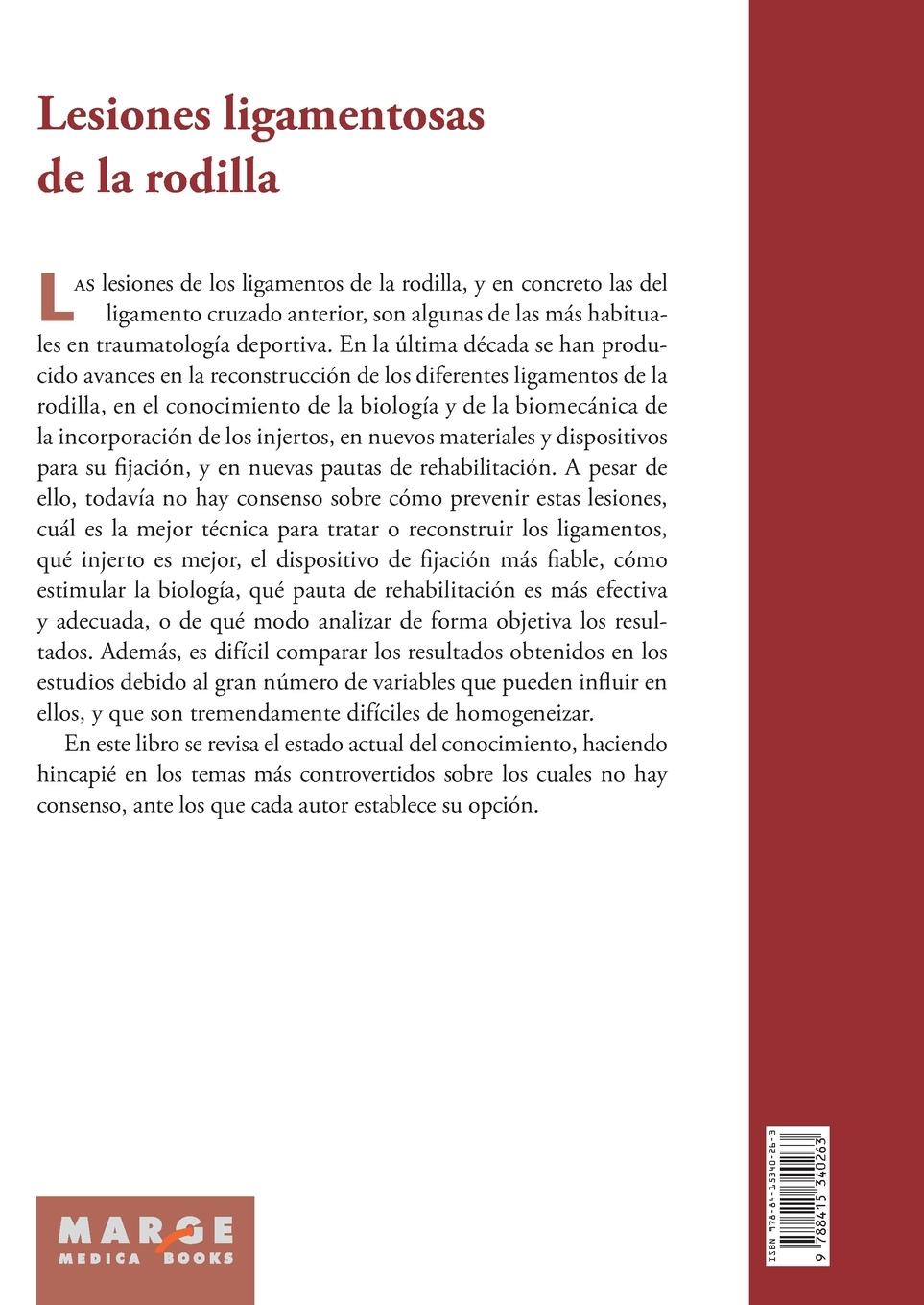 Rückseitencover Lesiones ligamentosas de la rodilla