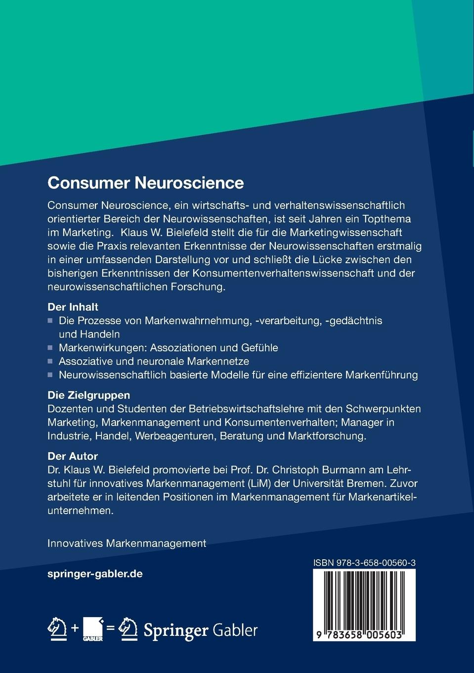 Rückseitencover Consumer Neuroscience