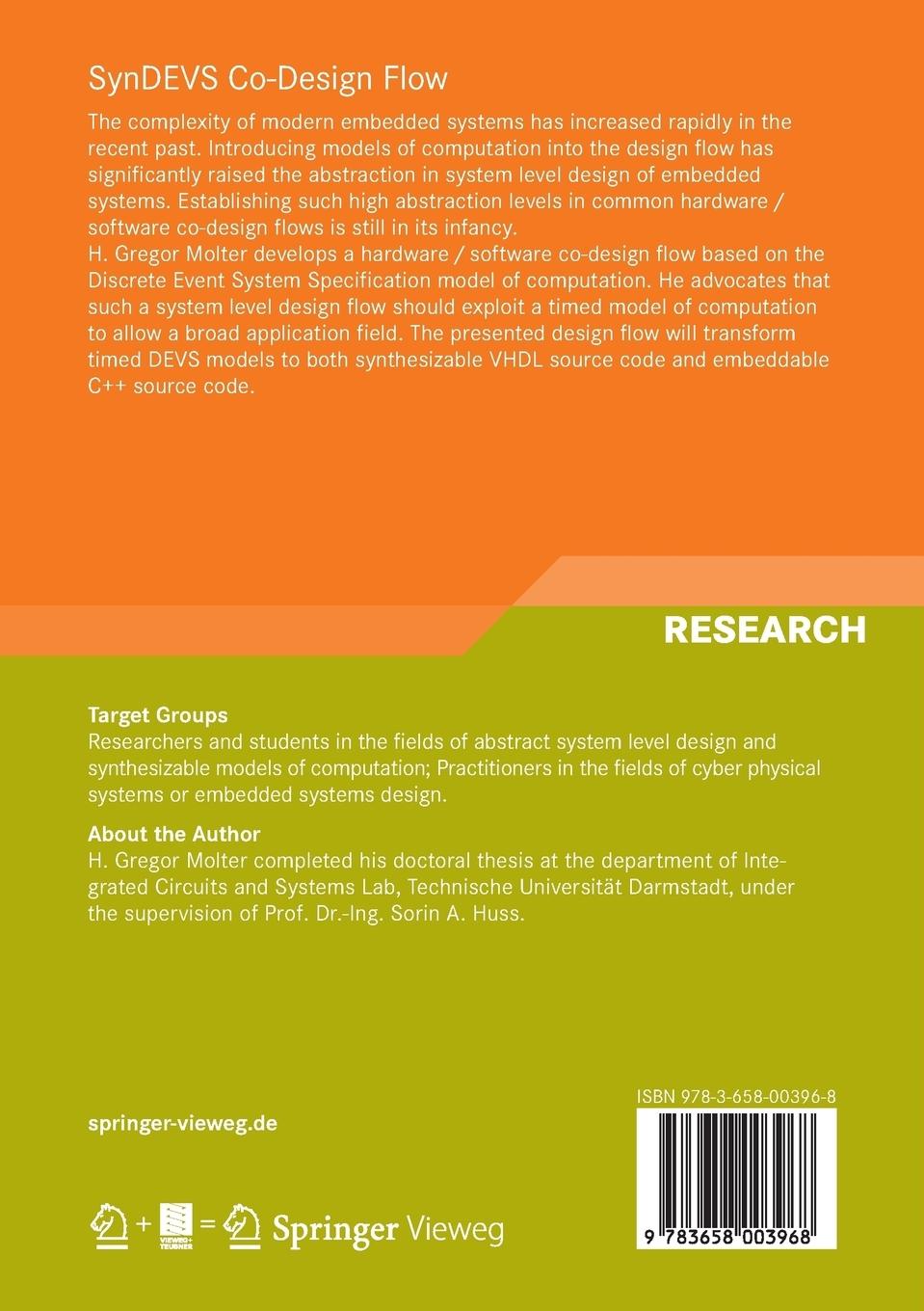 Rückseitencover SynDEVS Co-Design Flow
