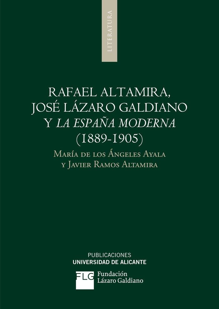Vorderes Coverbild Rafael Altamira, José Lázaro Galdiano y la España moderna (1889-1905)