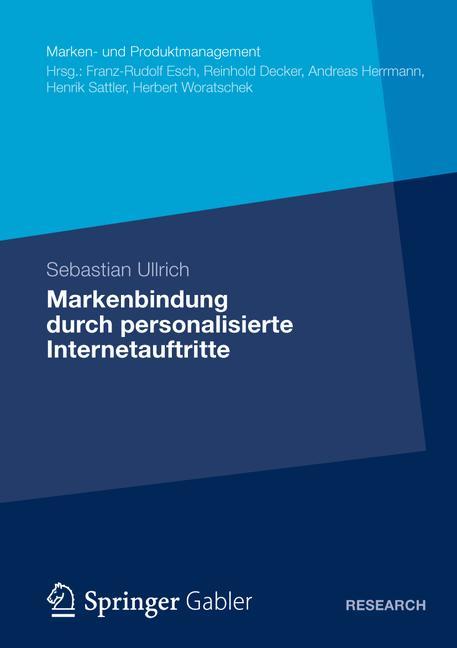 Vorderes Coverbild Markenbindung durch personalisierte Internetauftritte