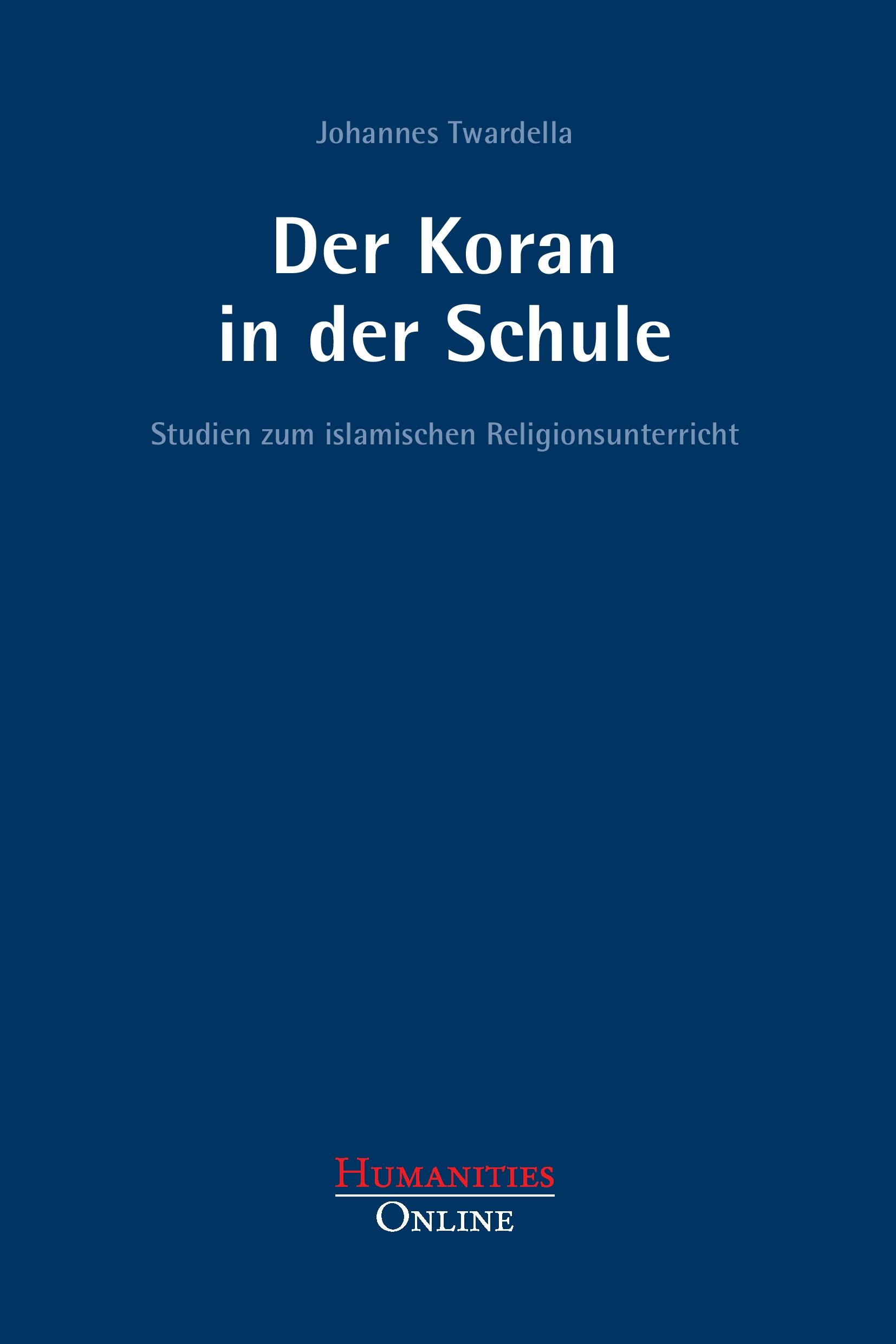 Vorderes Coverbild Der Koran in der Schule