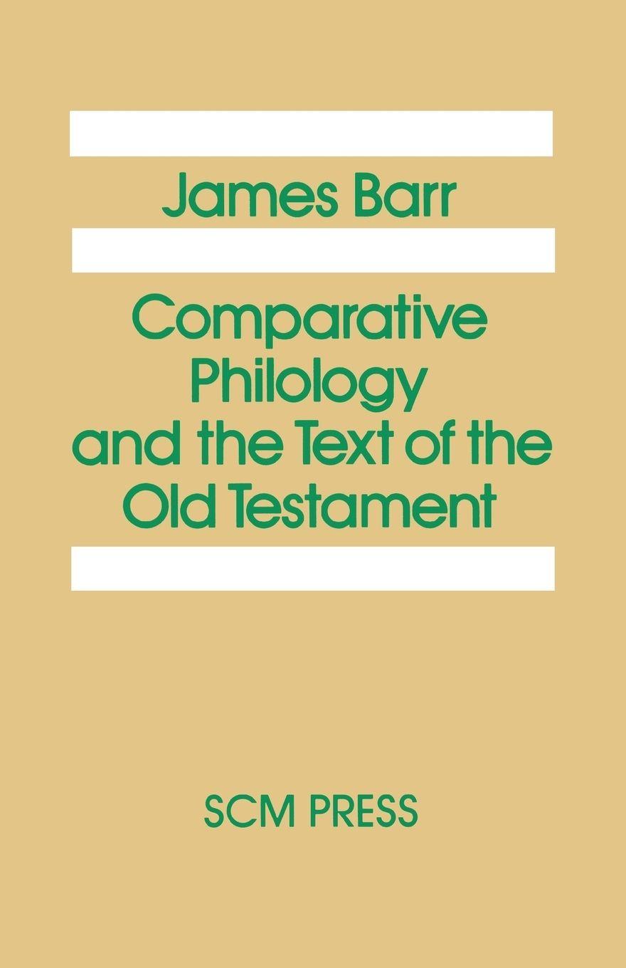 Vorderes Coverbild Comparative Philology and the Text of the Old Testament