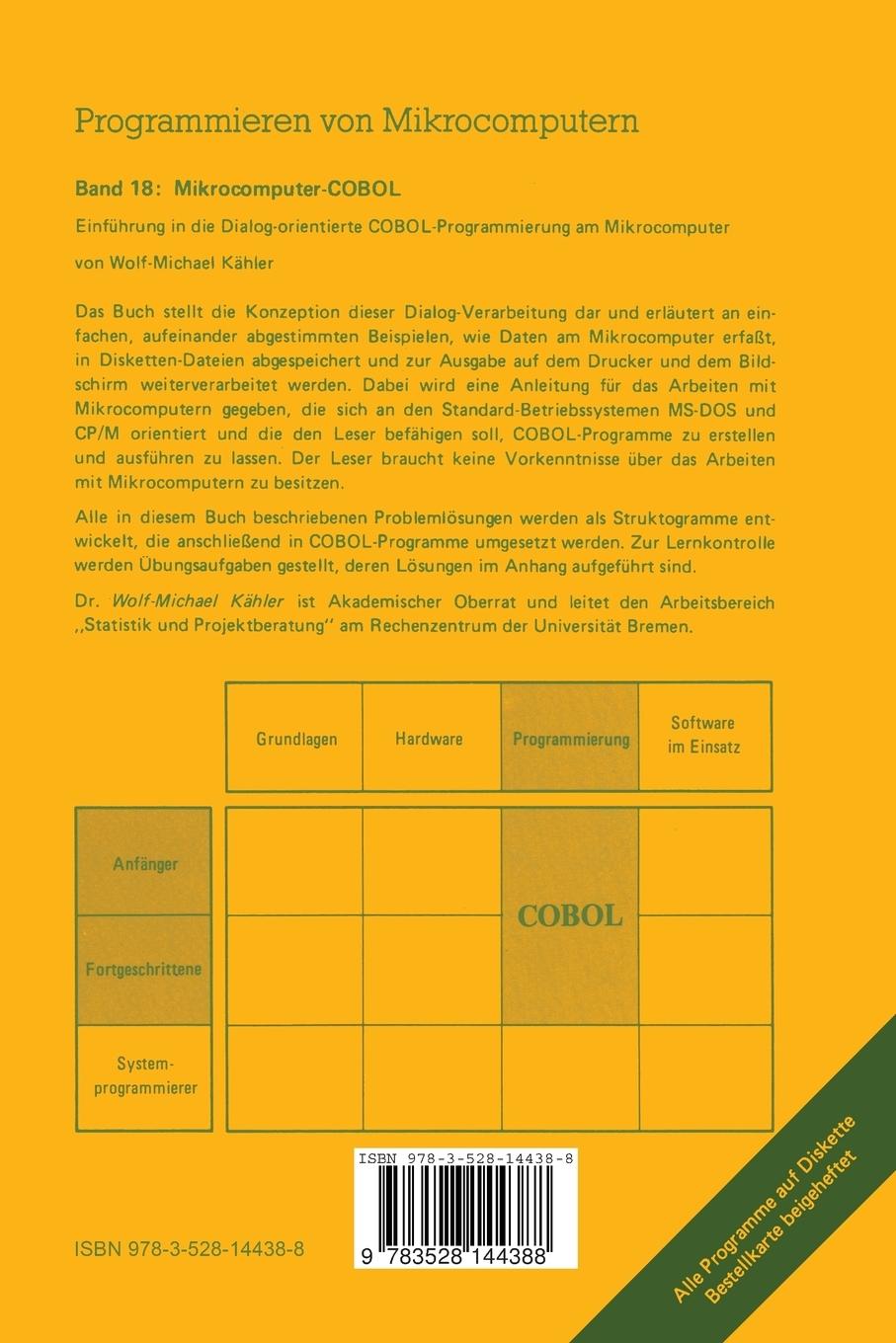 Rückseitencover Mikrocomputer-COBOL