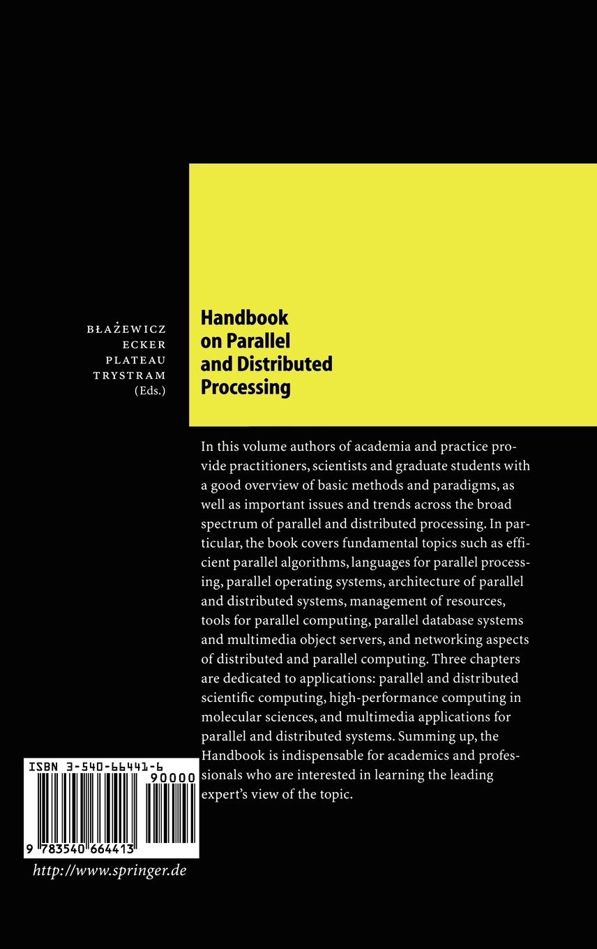 Rückseitencover Handbook on Parallel and Distributed Processing