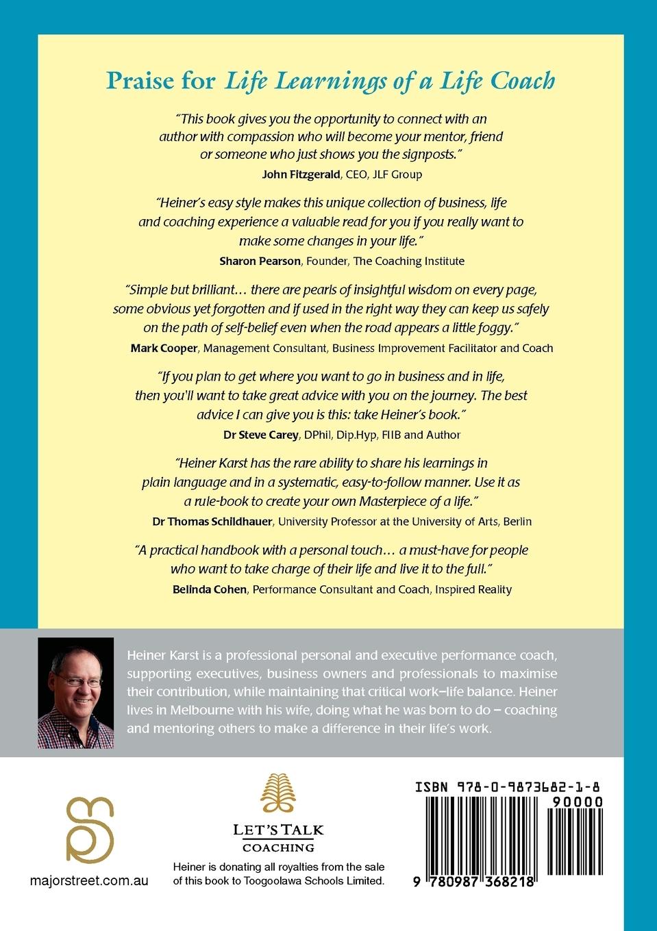 Rückseitencover Life Learnings of a Life Coach