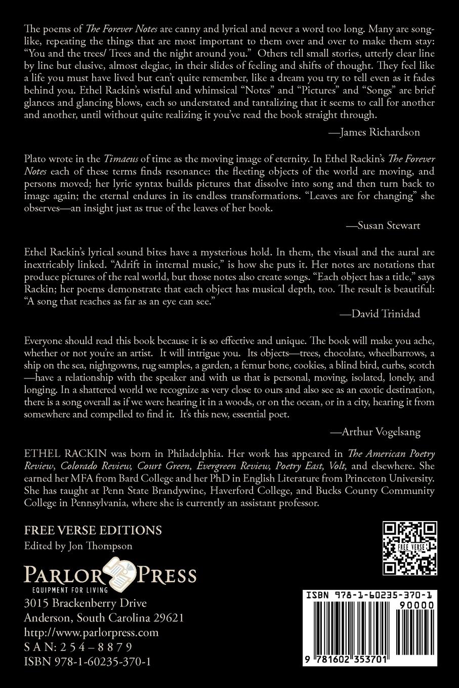 Rückseitencover The Forever Notes