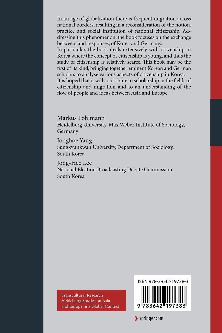 Rückseitencover Citizenship and Migration in the Era of Globalization