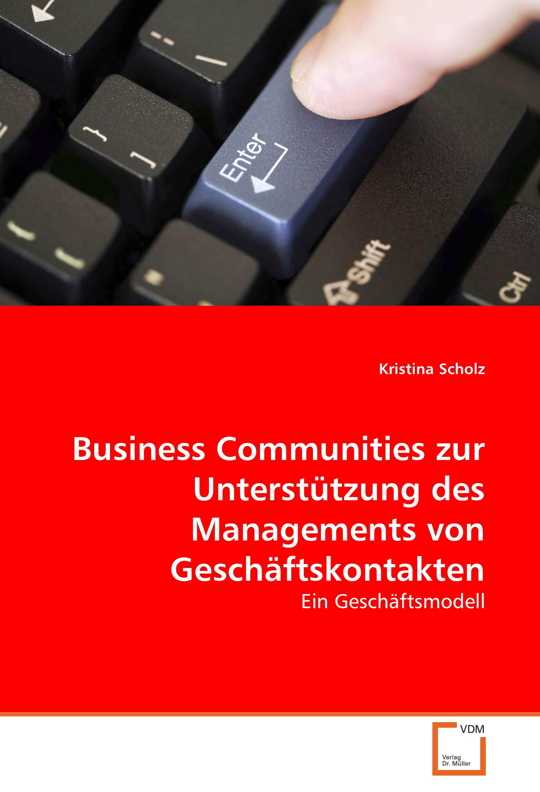 Vorderes Coverbild Business Communities zur Unterstützung des Managements von Geschäftskontakten