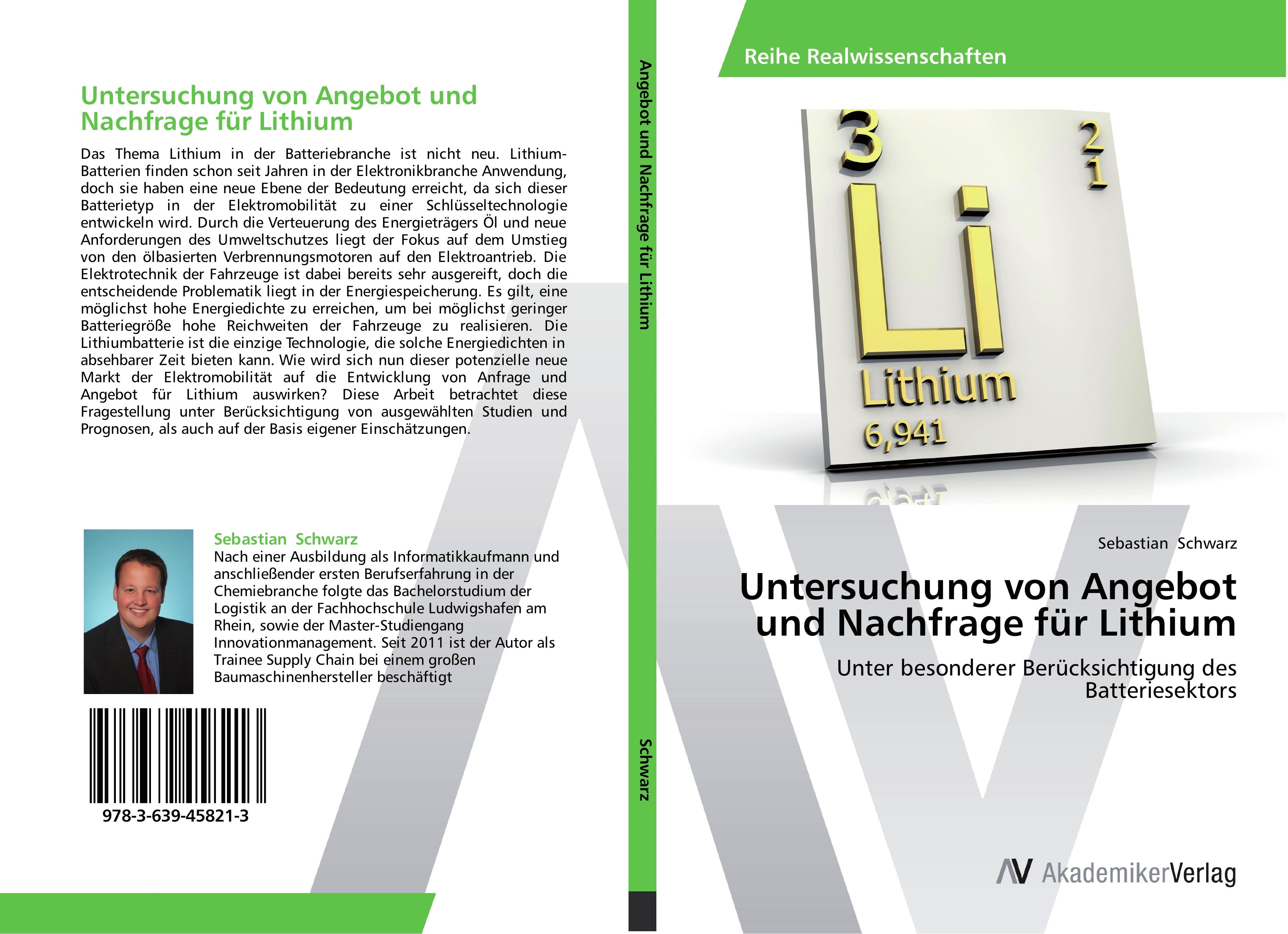Vorderes Coverbild Untersuchung von Angebot und Nachfrage für Lithium