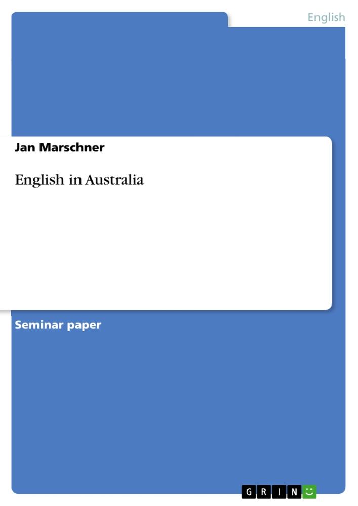 Vorderes Coverbild English in Australia
