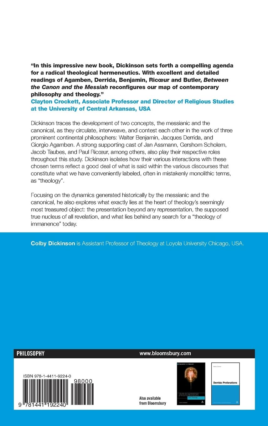 Rückseitencover Between the Canon and the Messiah