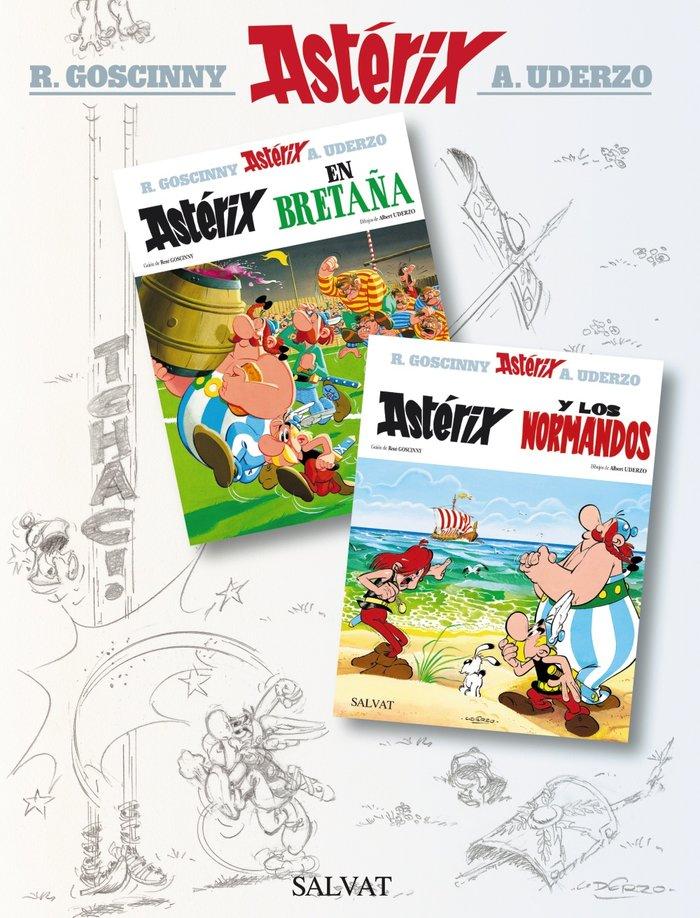 Vorderes Coverbild Astérix en Bretaña ; Astérix y los normandos