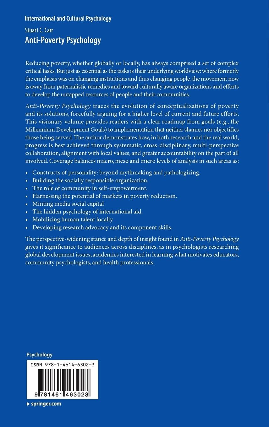 Rückseitencover Anti-Poverty Psychology