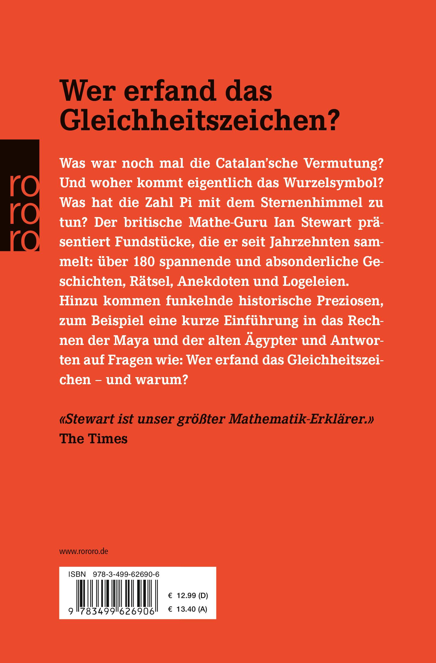 Rückseitencover Professor Stewarts mathematische Schätze