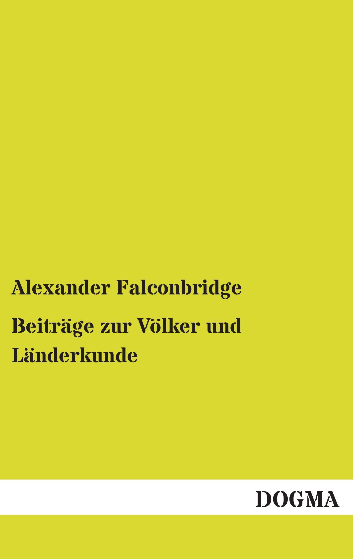 Vorderes Coverbild Beiträge zur Völker und Länderkunde