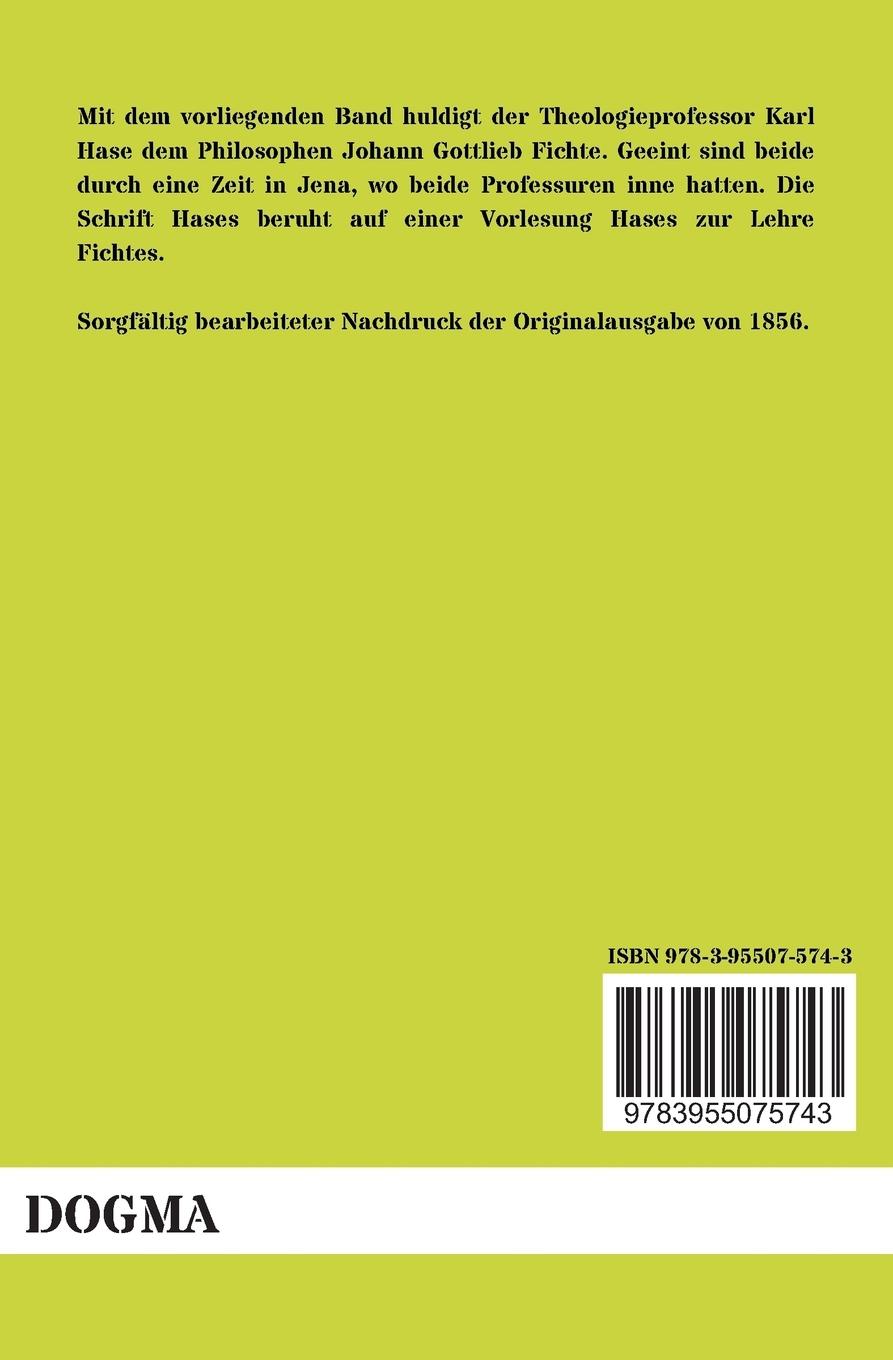 Rückseitencover Jenaisches Fichte-Büchlein