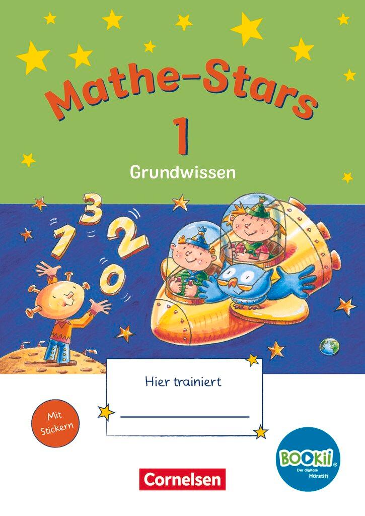 Vorderes Coverbild Mathe-Stars - Grundwissen - BOOKii-Ausgabe - 1. Schuljahr. Grundwissen. Übungsheft mit Lösungen