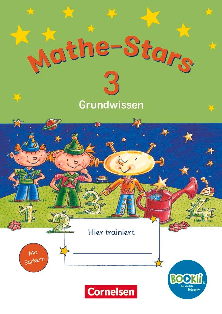 Vorderes Coverbild Mathe-Stars - Grundwissen - BOOKii-Ausgabe - 3. Schuljahr. Übungsheft mit  Lösungen