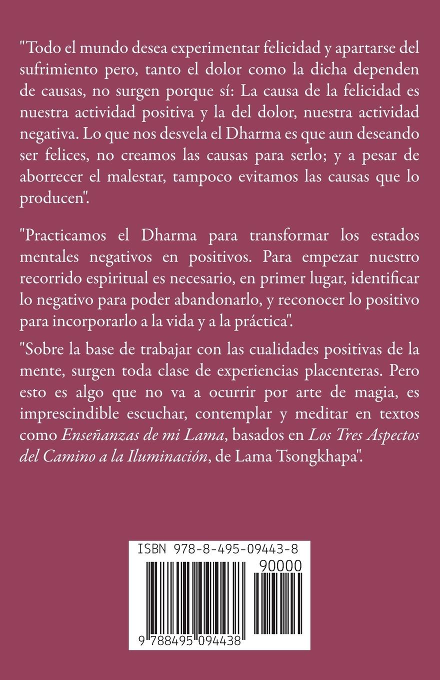 Rückseitencover Enseñanzas de mi Lama