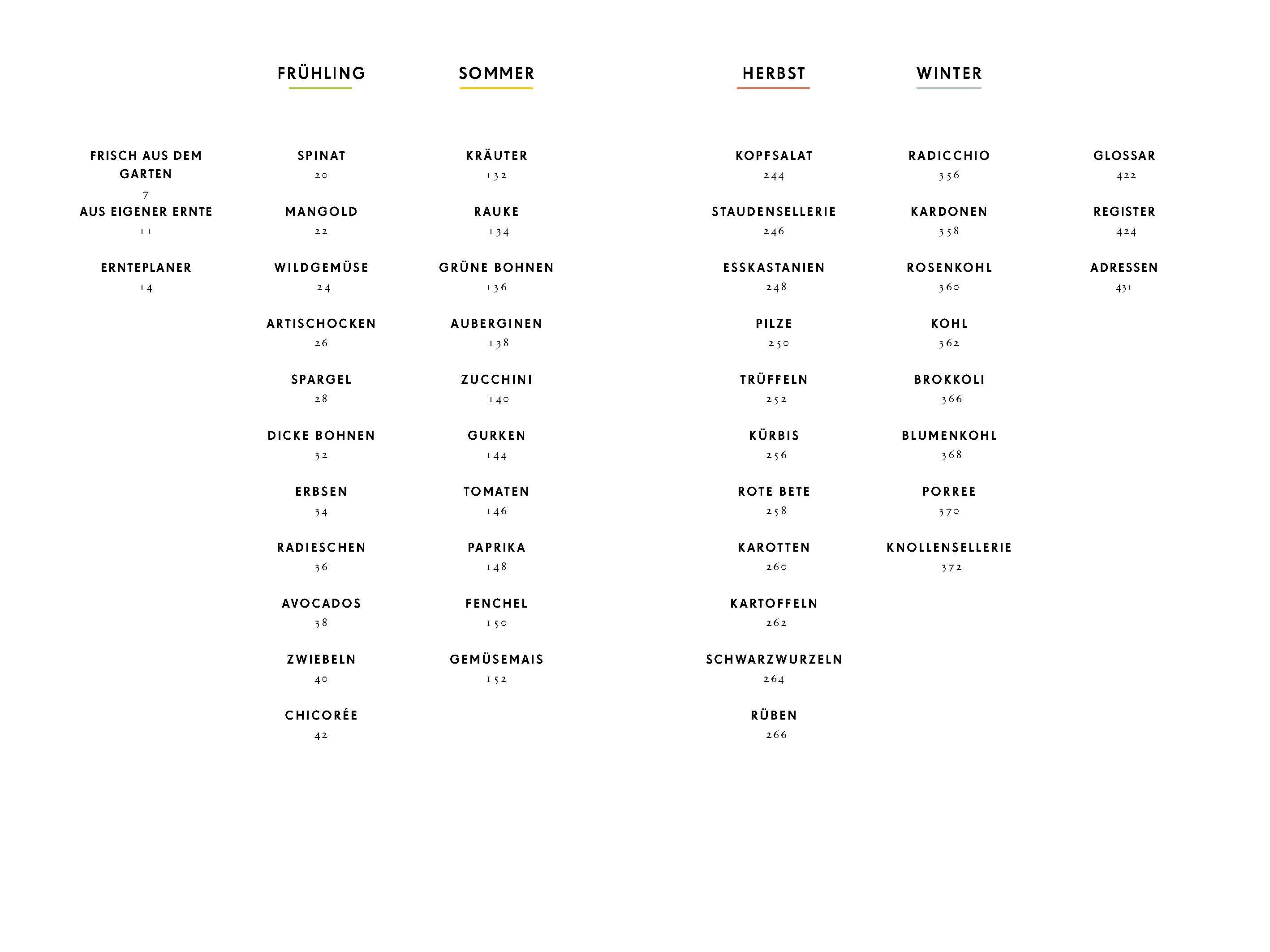 Beispielinhalt (Bild) Zum Glück Gemüse. 350 Gemüserezepte für alle Jahreszeiten