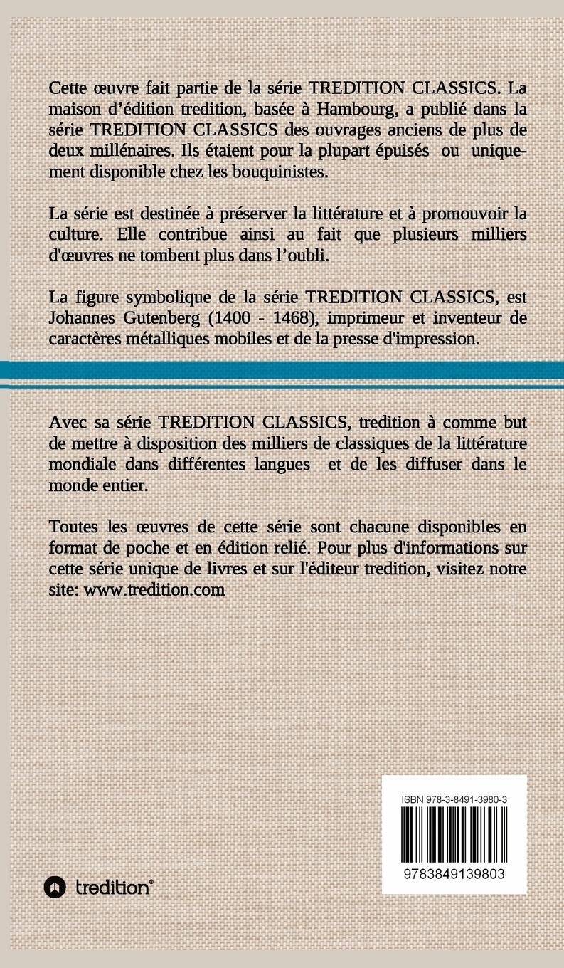 Rückseitencover Mémoires d'un artiste