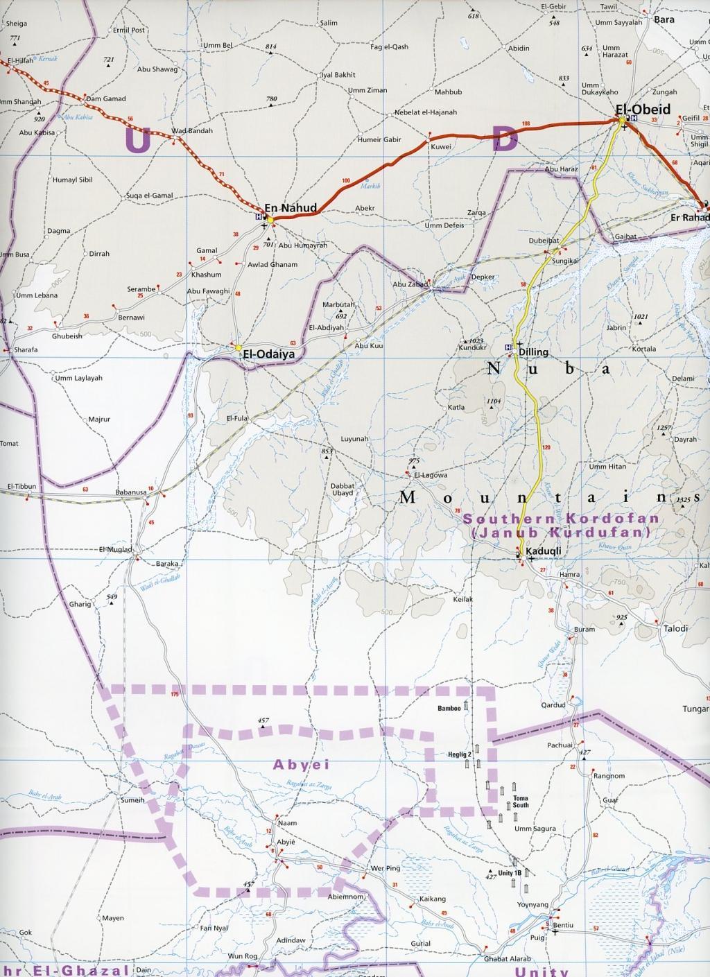 Beispielinhalt (Bild) Reise Know-How Landkarte Sudan, Südsudan (1:1.800.000)