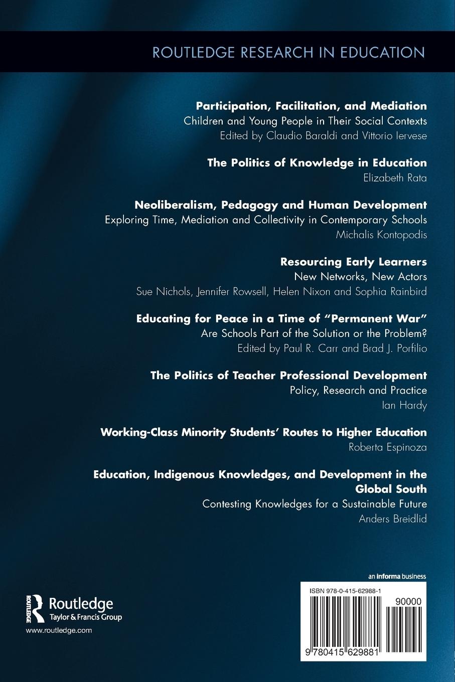 Rückseitencover Education, Indigenous Knowledges, and Development in the Global South