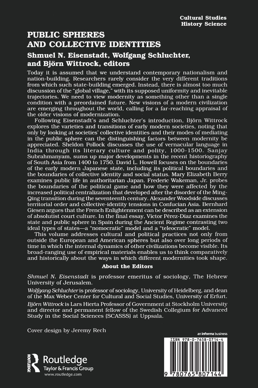 Rückseitencover Public Spheres and Collective Identities