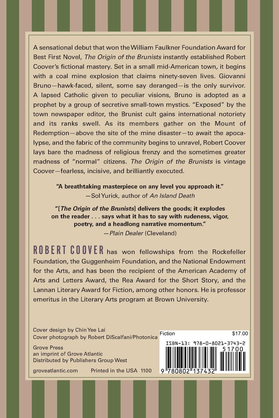 Rückseitencover The Origin of the Brunists