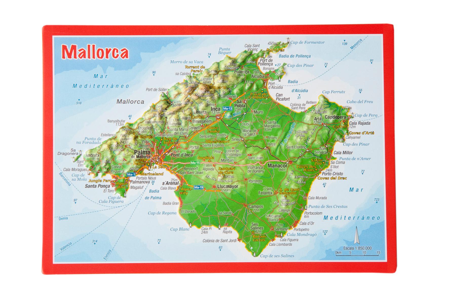 Vorderes Coverbild Reliefpostkarte Mallorca