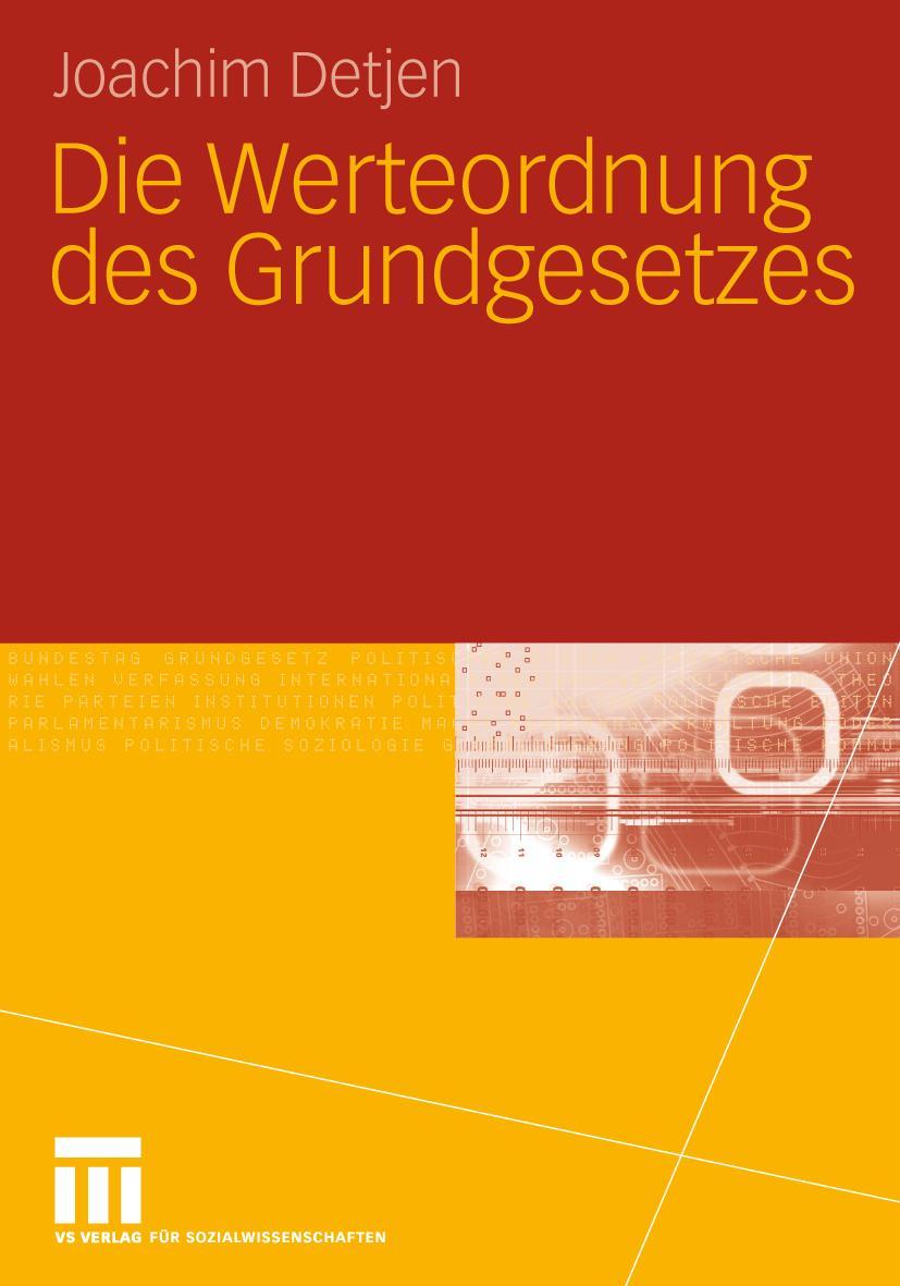 Vorderes Coverbild Die Werteordnung des Grundgesetzes