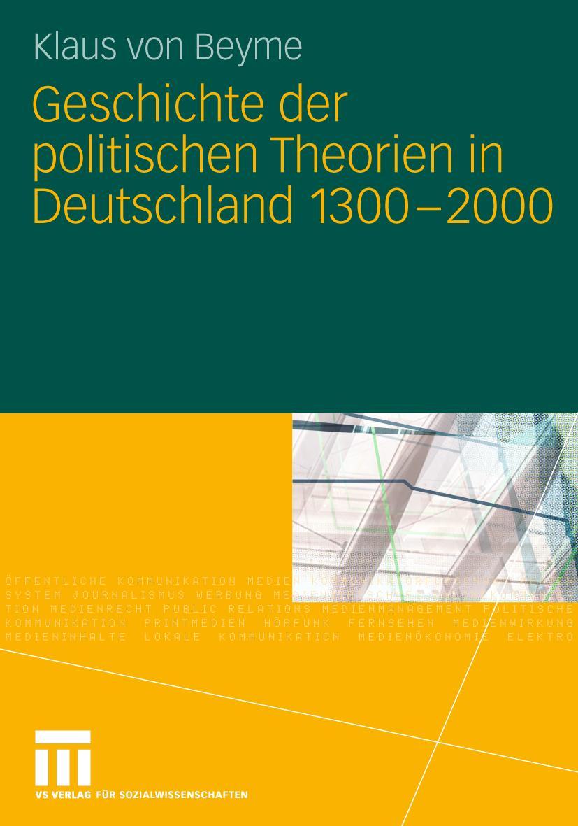 Vorderes Coverbild Geschichte der politischen Theorien in Deutschland 1300-2000