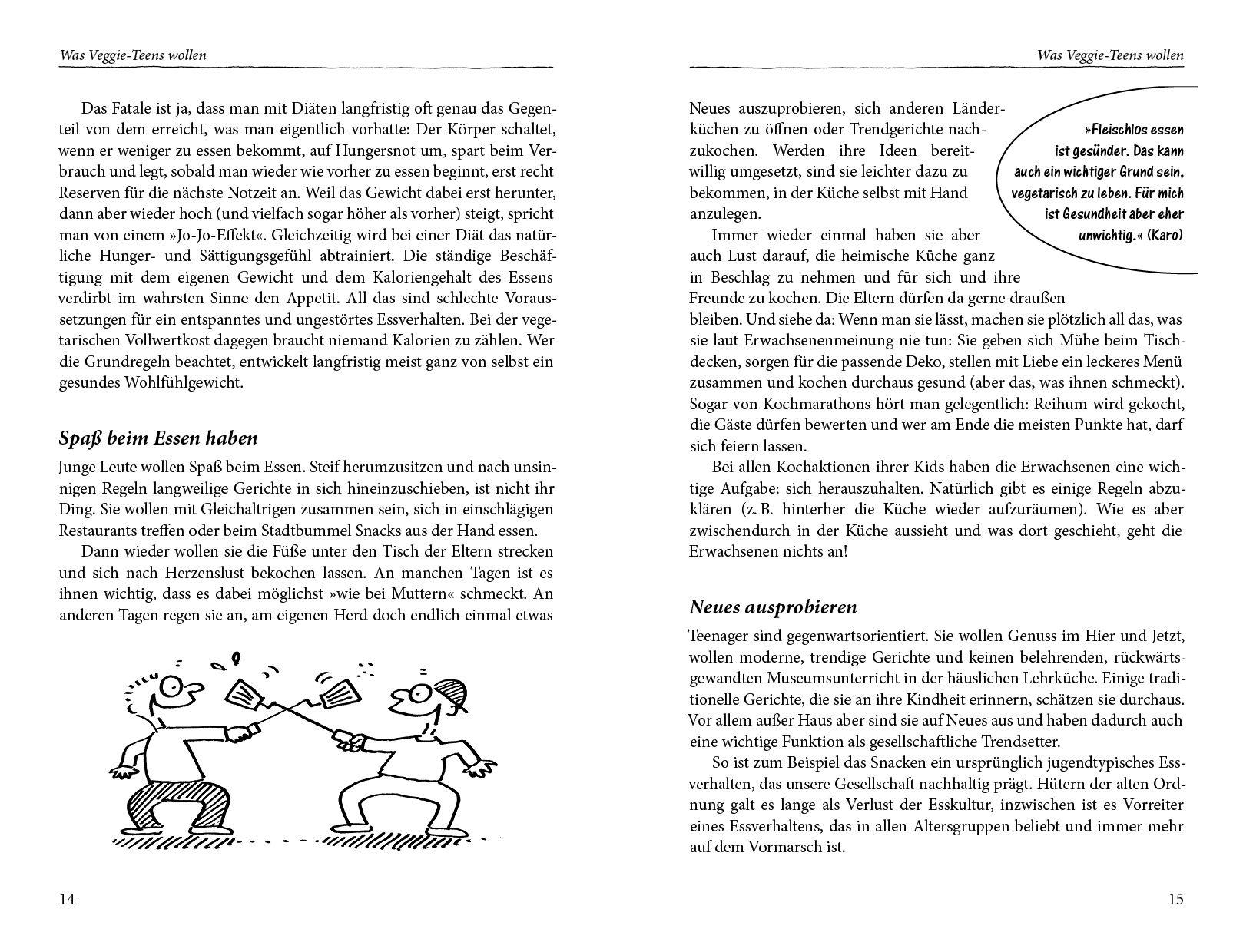 Beispielinhalt (Bild) Teenager auf Veggiekurs